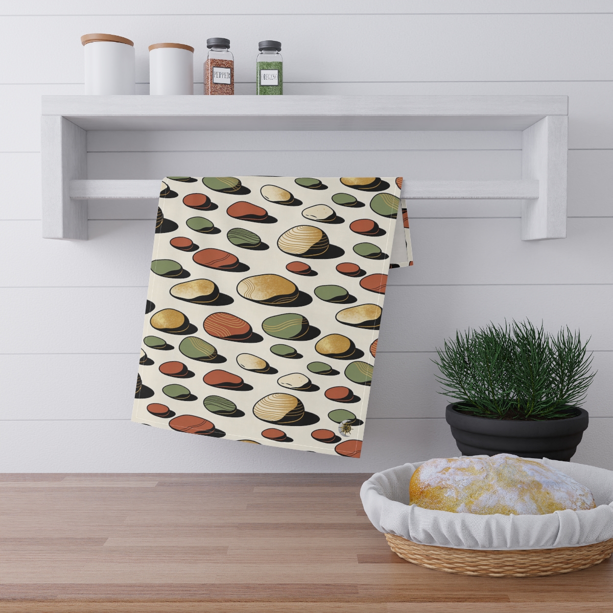 HD Riverstone Scatter 100% Cotton Twill Tea Towel