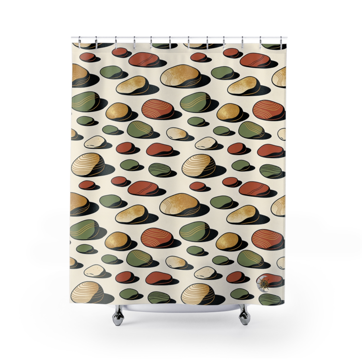 HD Riverstone Scatter Shower Curtain