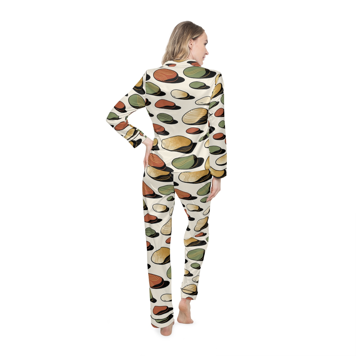 HD Riverstone Scatter Women’s Satin Pajama Set — additional view