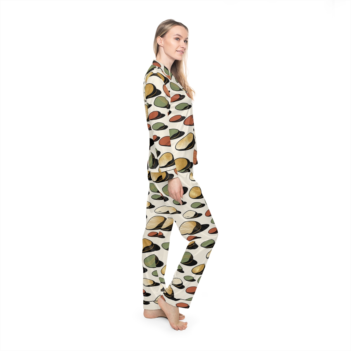 HD Riverstone Scatter Women’s Satin Pajama Set — additional view