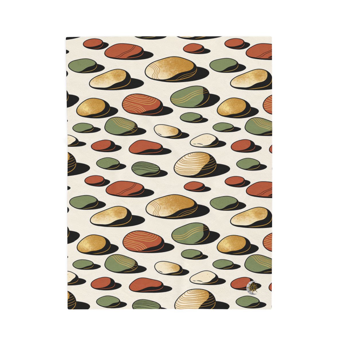 HD Riverstone Scatter Velveteen Plush Blanket