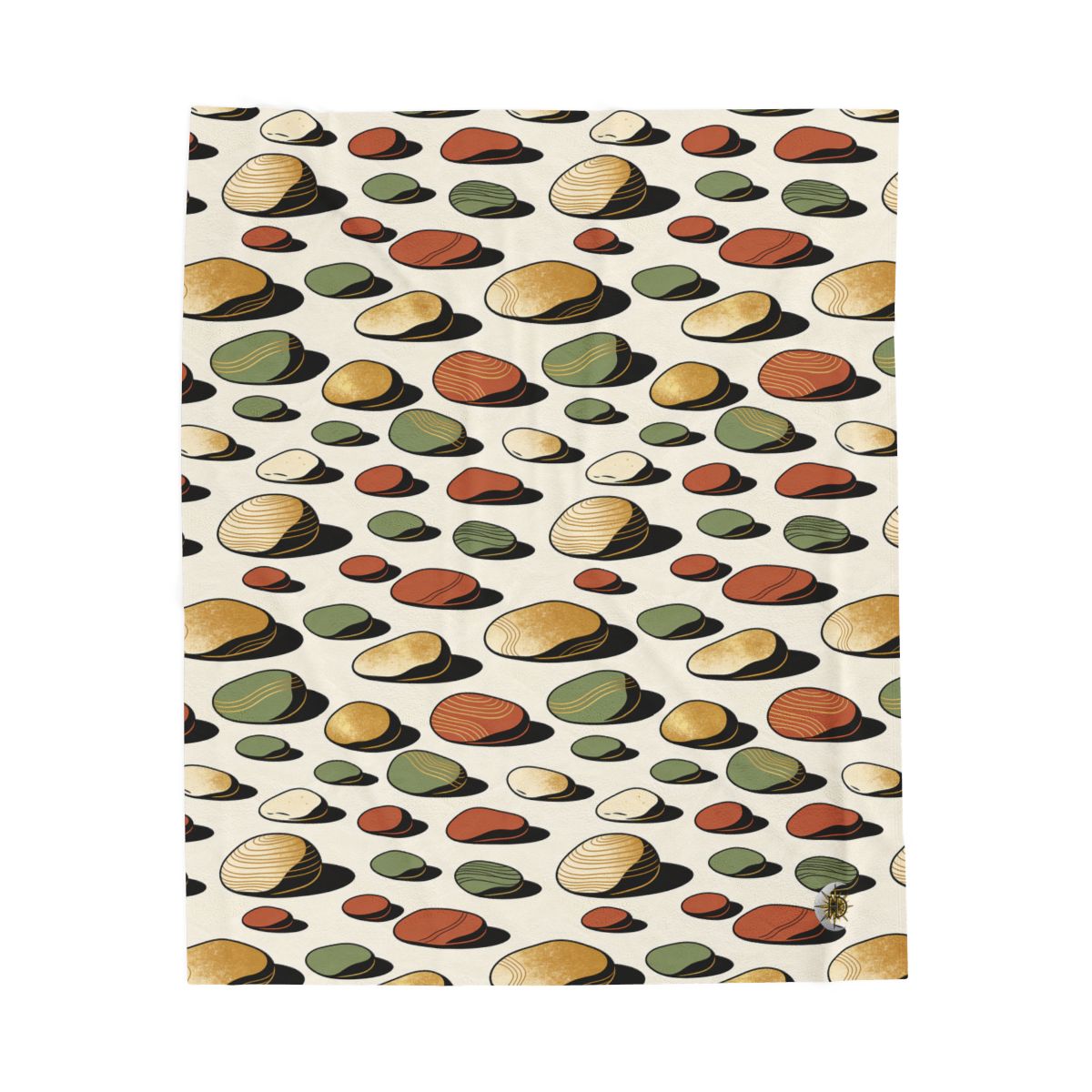 HD Riverstone Scatter Velveteen Plush Blanket — additional view