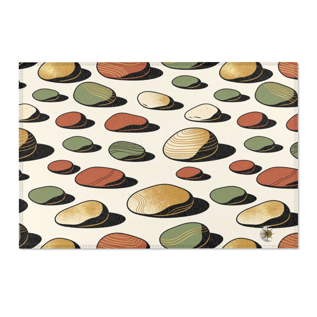 HD Riverstone Scatter Polyester Chenille Area Rug — additional view