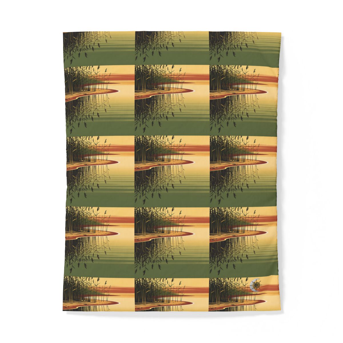 HD Amber Reedshore 100% Cotton Duvet Cover — additional view