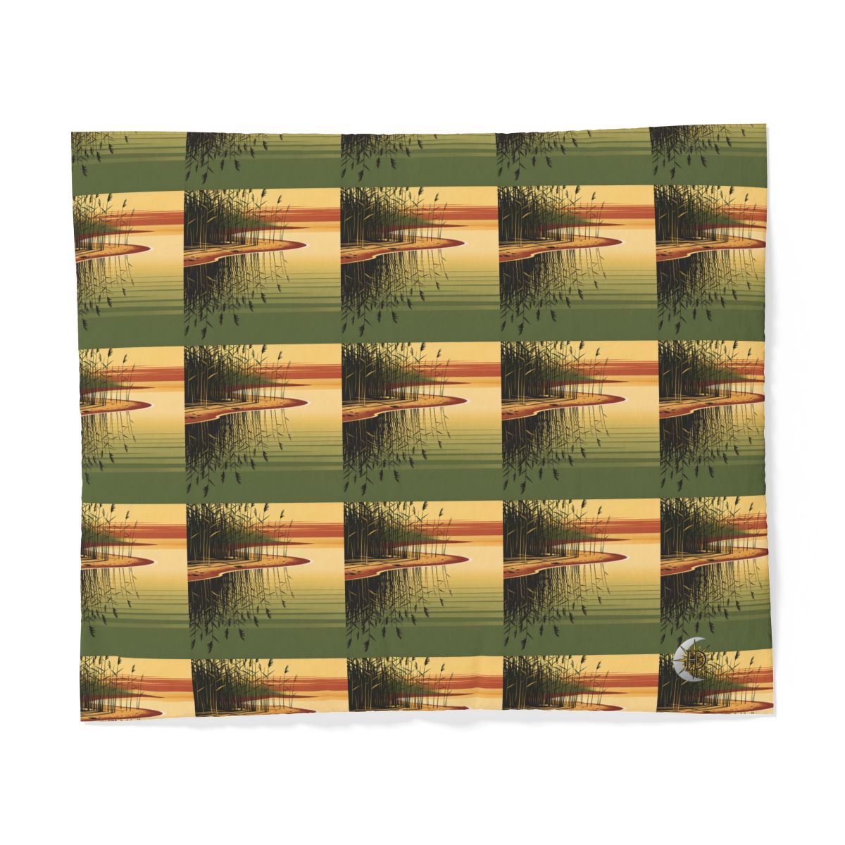 HD Amber Reedshore 100% Cotton Duvet Cover — additional view
