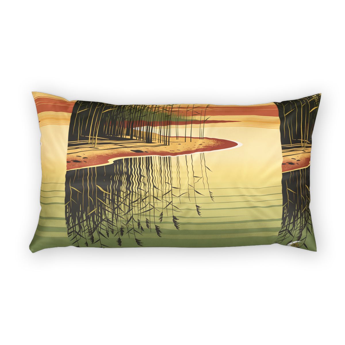 HD Amber Reedshore 100% Cotton Pillow Sham — additional view