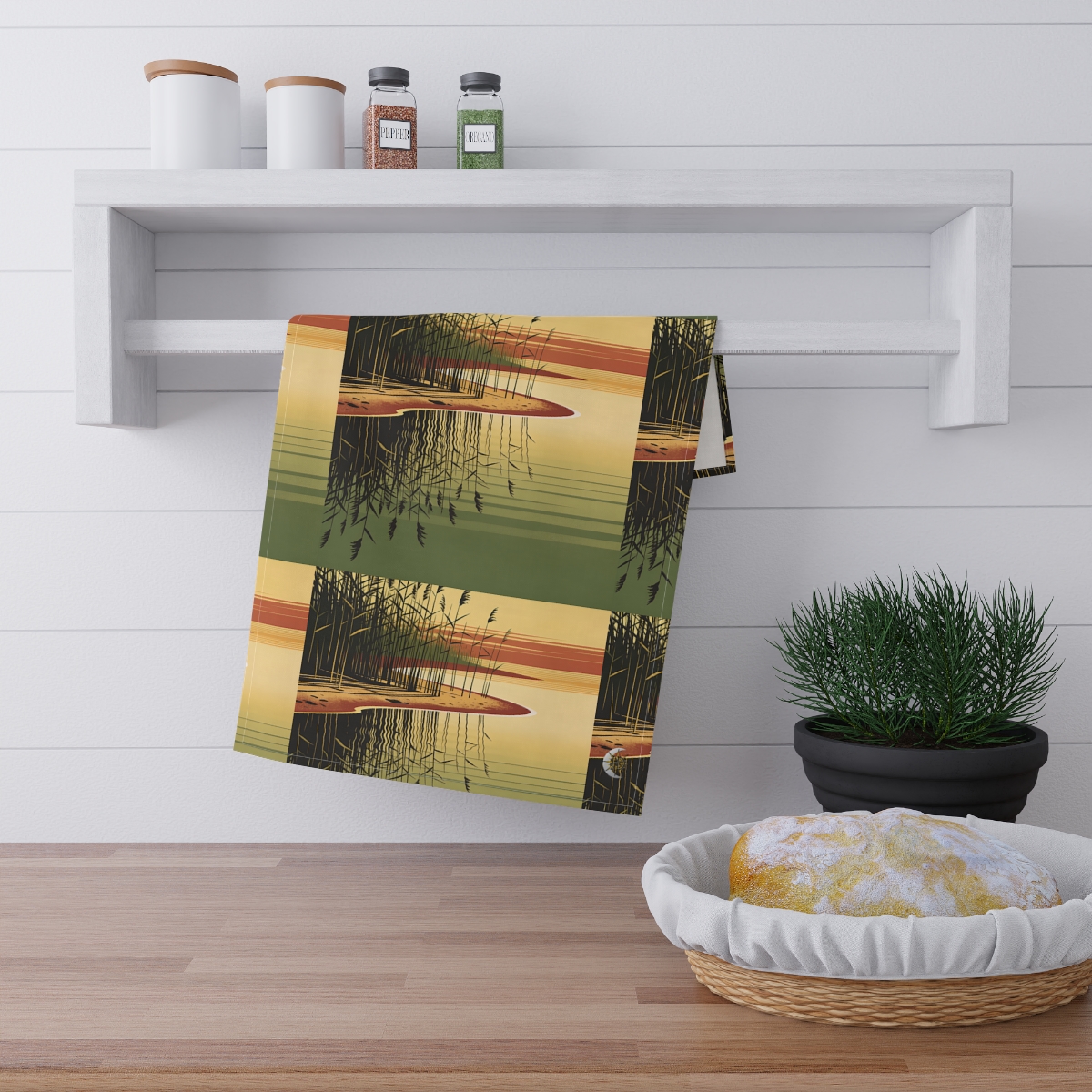 HD Amber Reedshore 100% Cotton Twill Tea Towel