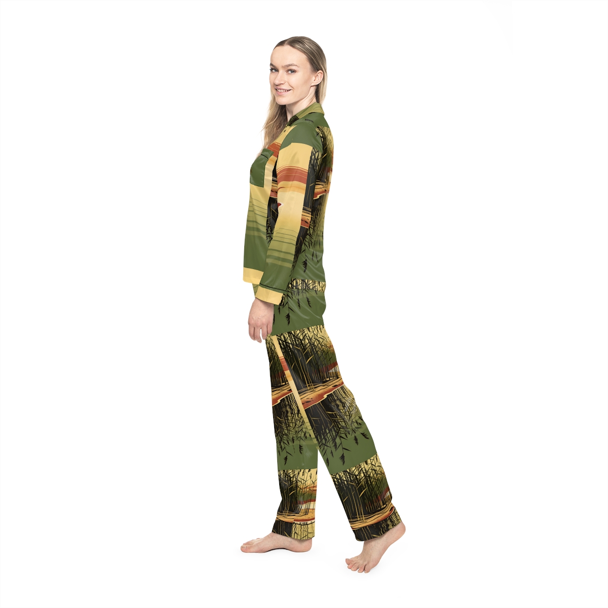 HD Amber Reedshore Women’s Satin Pajama Set — additional view
