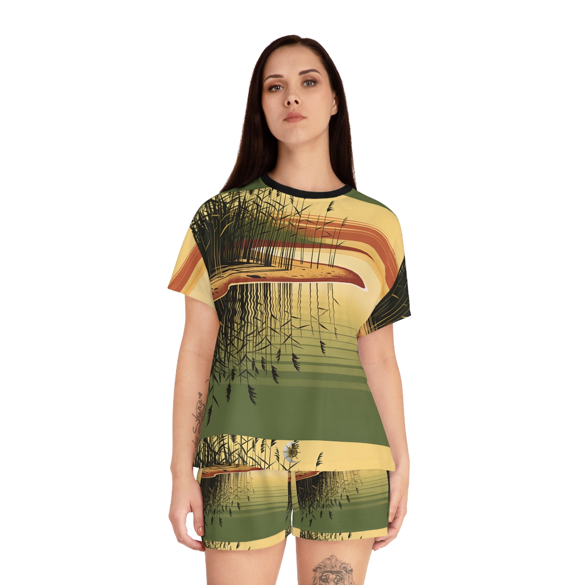 HD Amber Reedshore Women’s Short Pajama Set — additional view