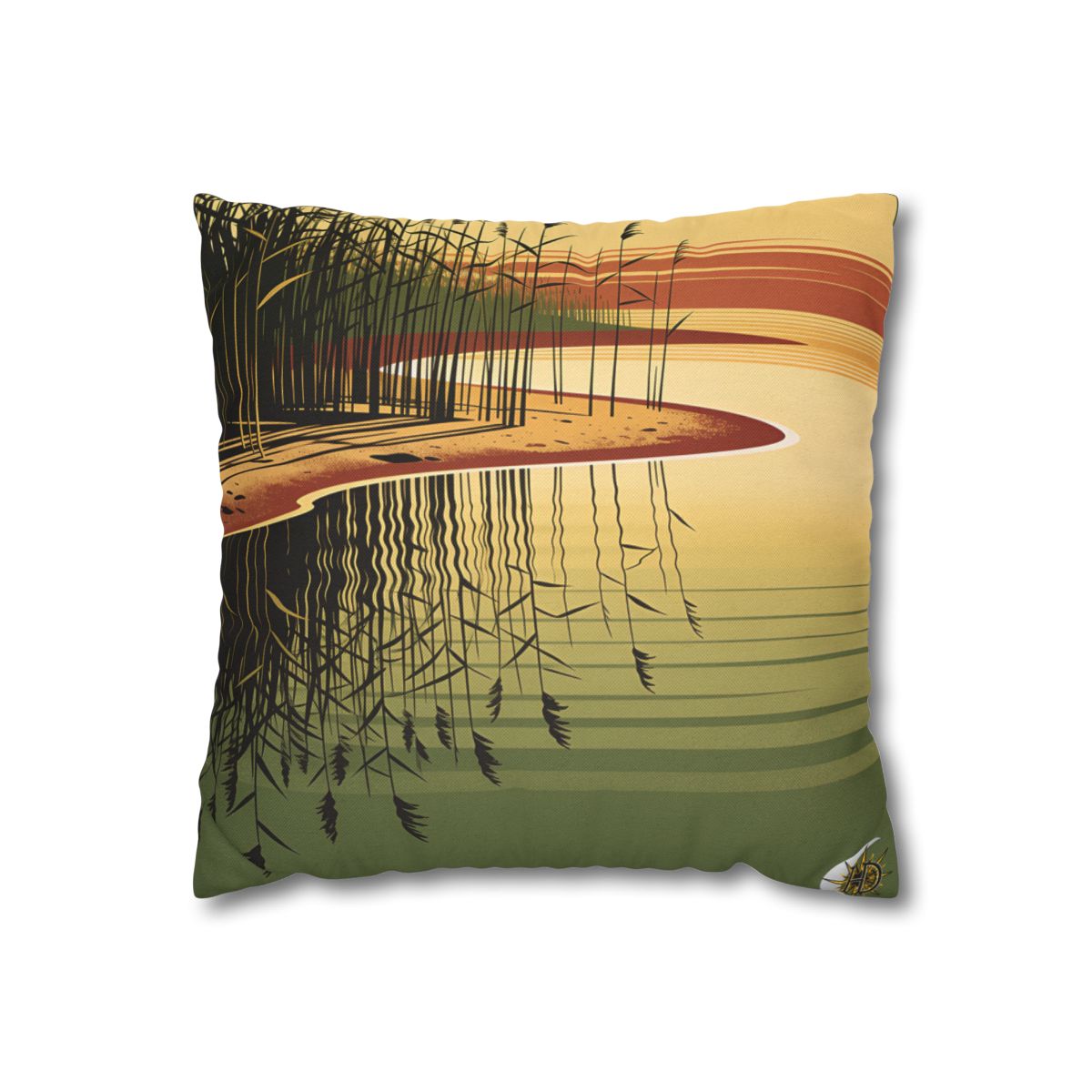 HD Amber Reedshore Square Polyester Pillow Cover