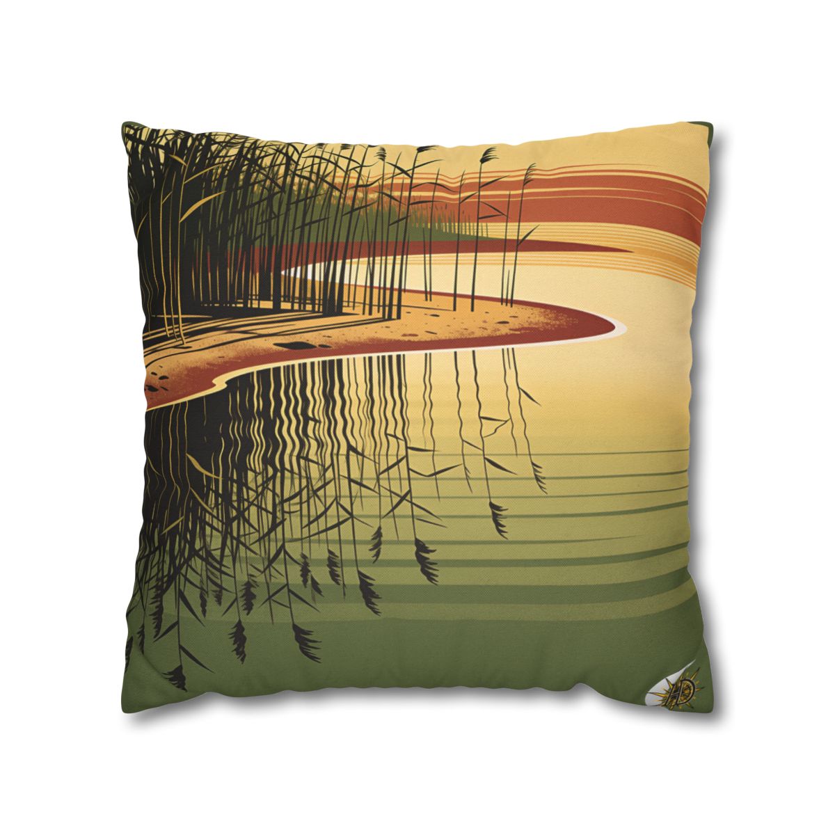 HD Amber Reedshore Square Polyester Pillow Cover — additional view