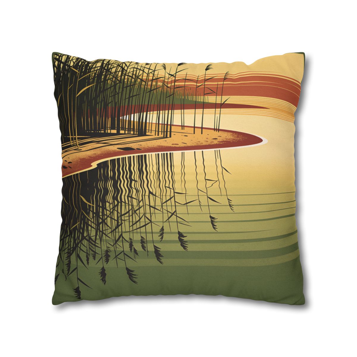 HD Amber Reedshore Square Polyester Pillow Cover — additional view