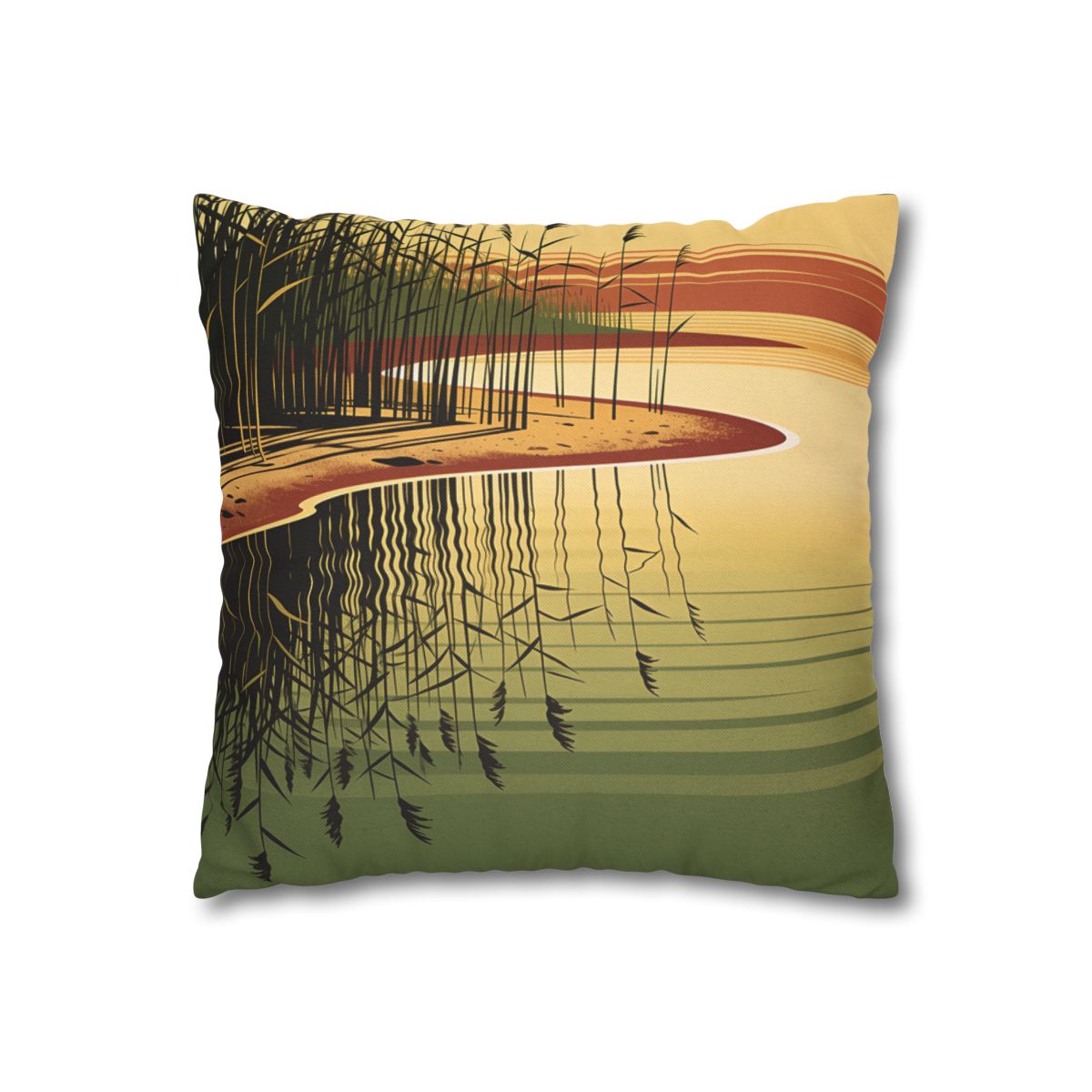 HD Amber Reedshore Square Polyester Pillow Cover — additional view
