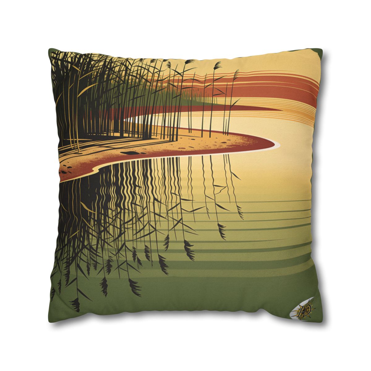 HD Amber Reedshore Square Polyester Pillow Cover — additional view