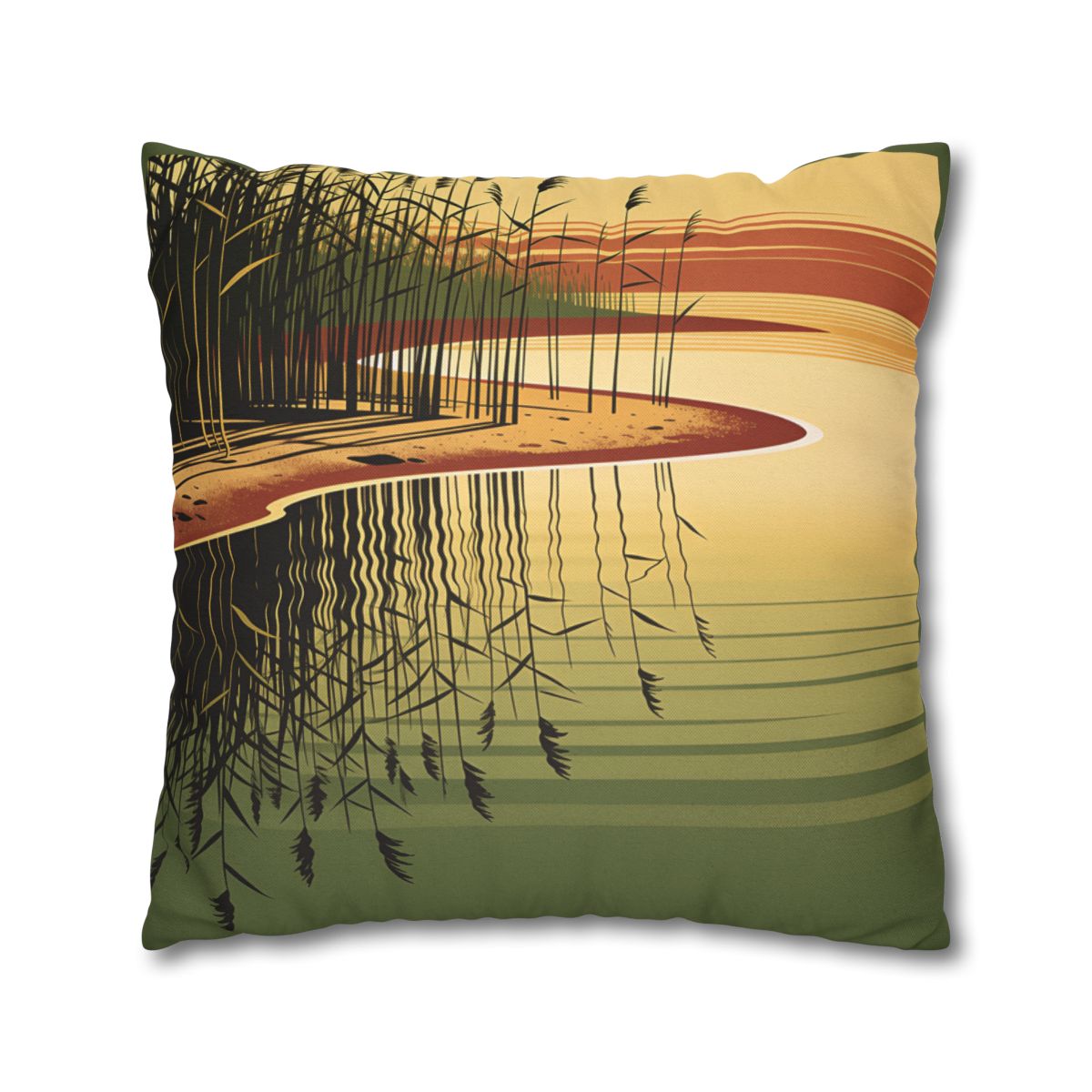 HD Amber Reedshore Square Polyester Pillow Cover — additional view