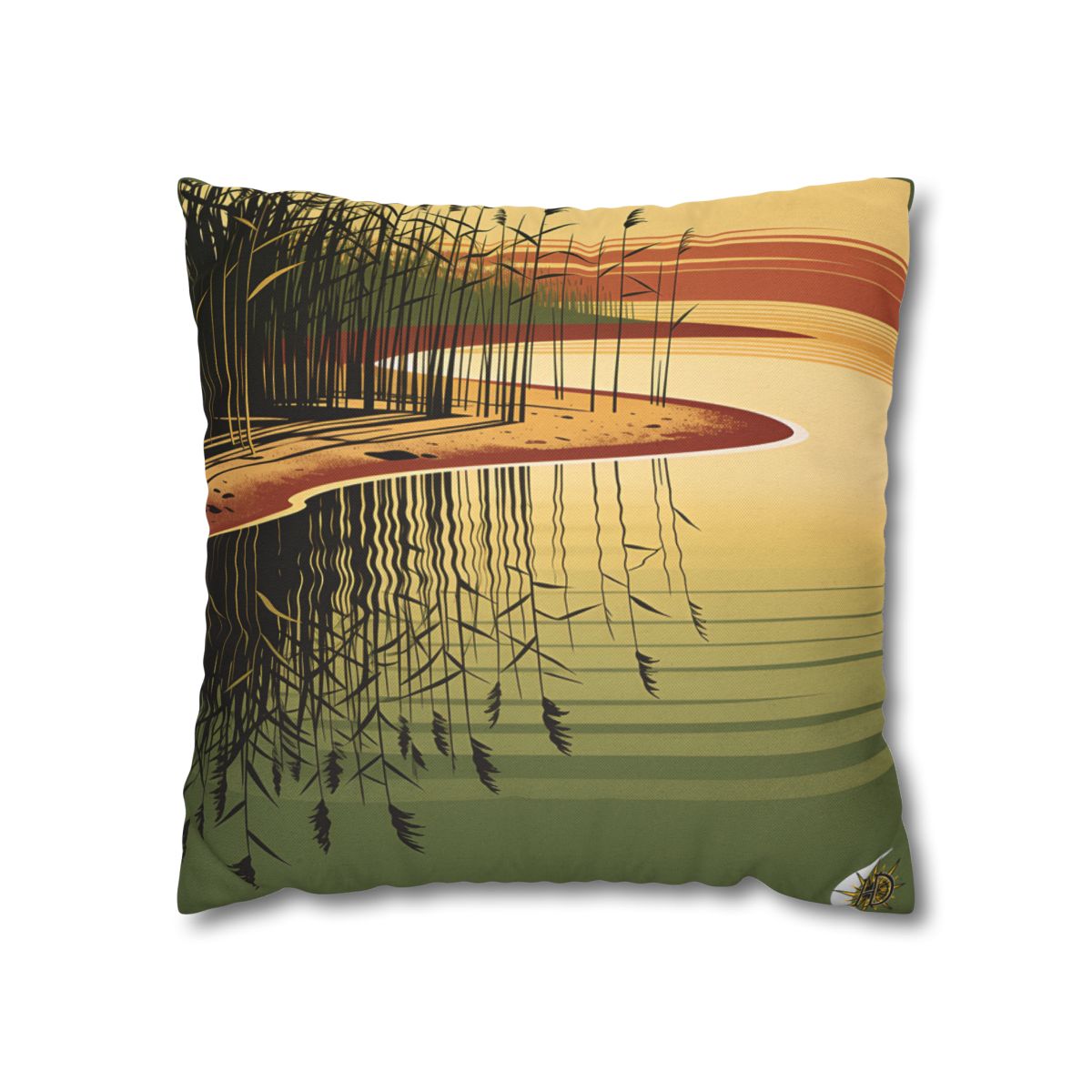 HD Amber Reedshore Square Polyester Pillow Cover — additional view