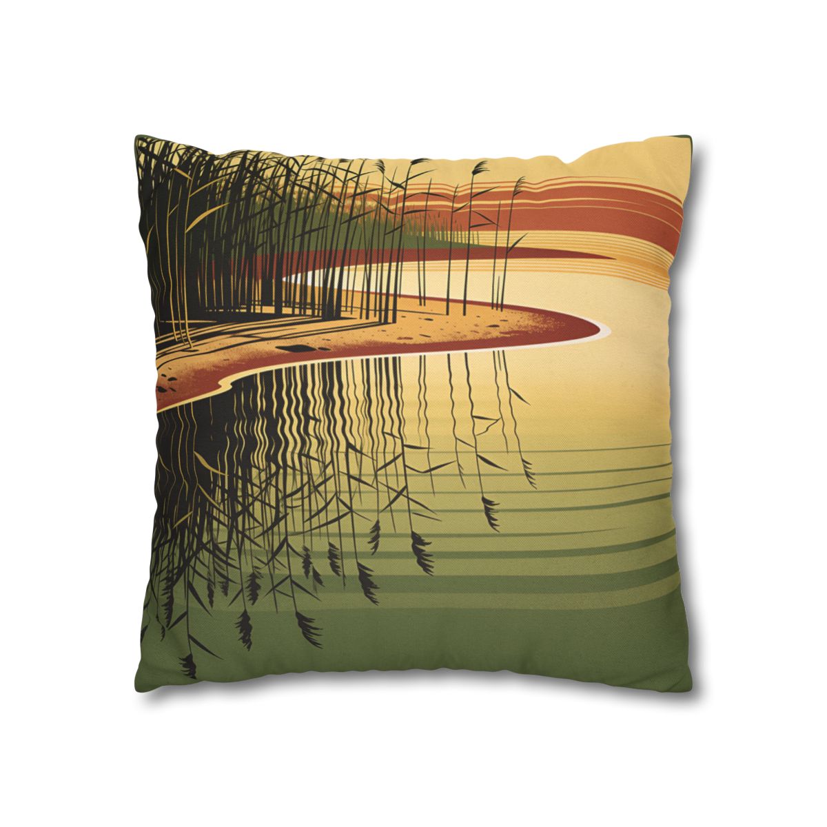 HD Amber Reedshore Square Polyester Pillow Cover — additional view