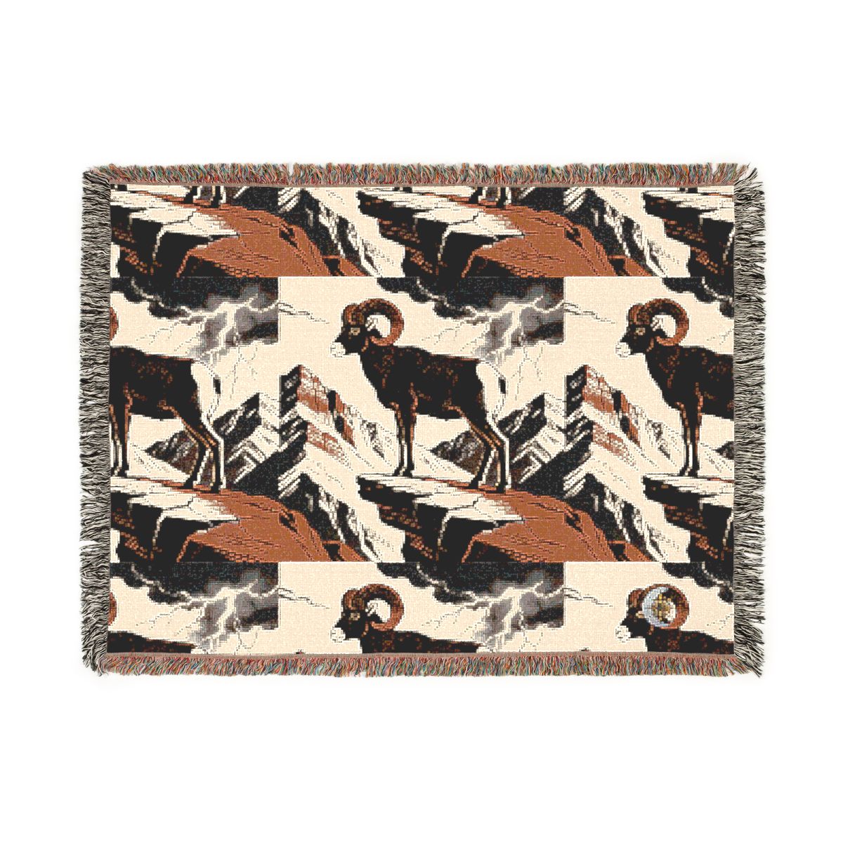 HD Stormridge Ram 100% Cotton Woven Blanket — additional view