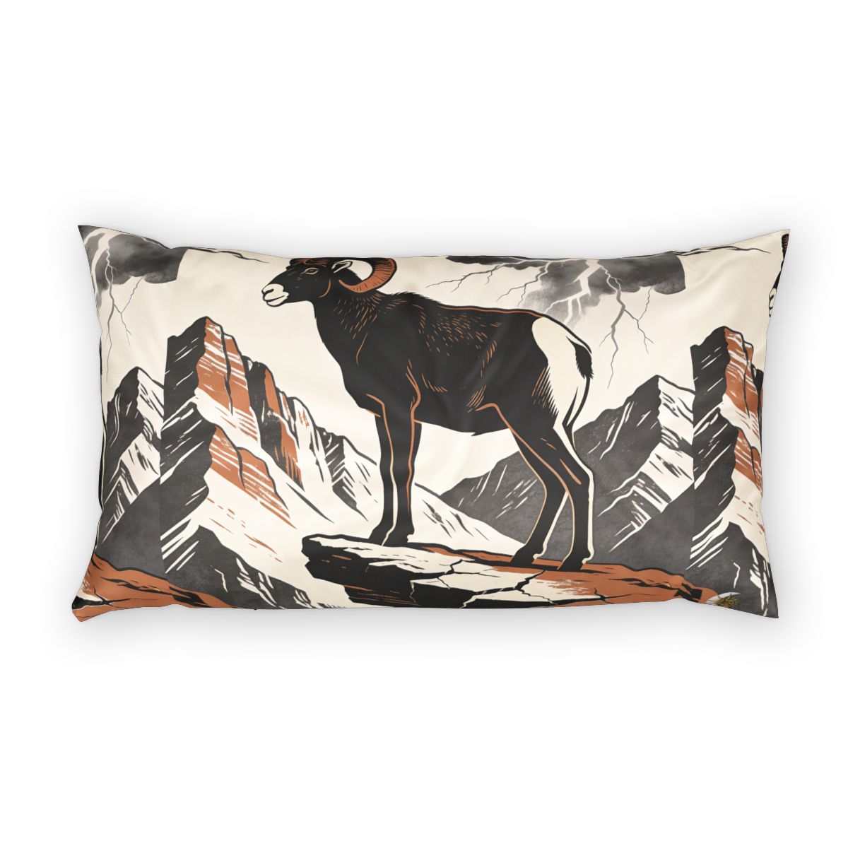 HD Stormridge Ram 100% Cotton Pillow Sham — additional view