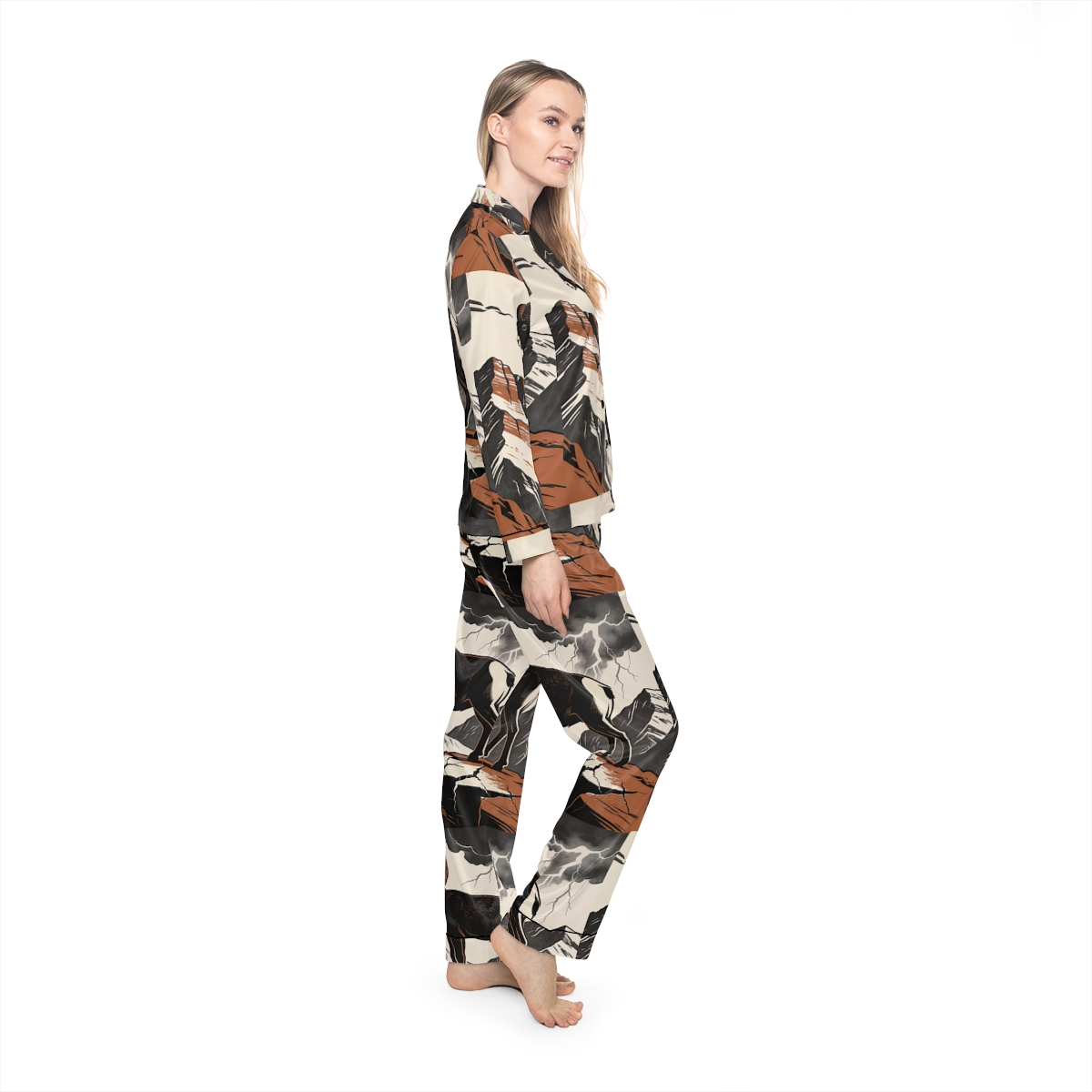 HD Stormridge Ram Women’s Satin Pajama Set — additional view