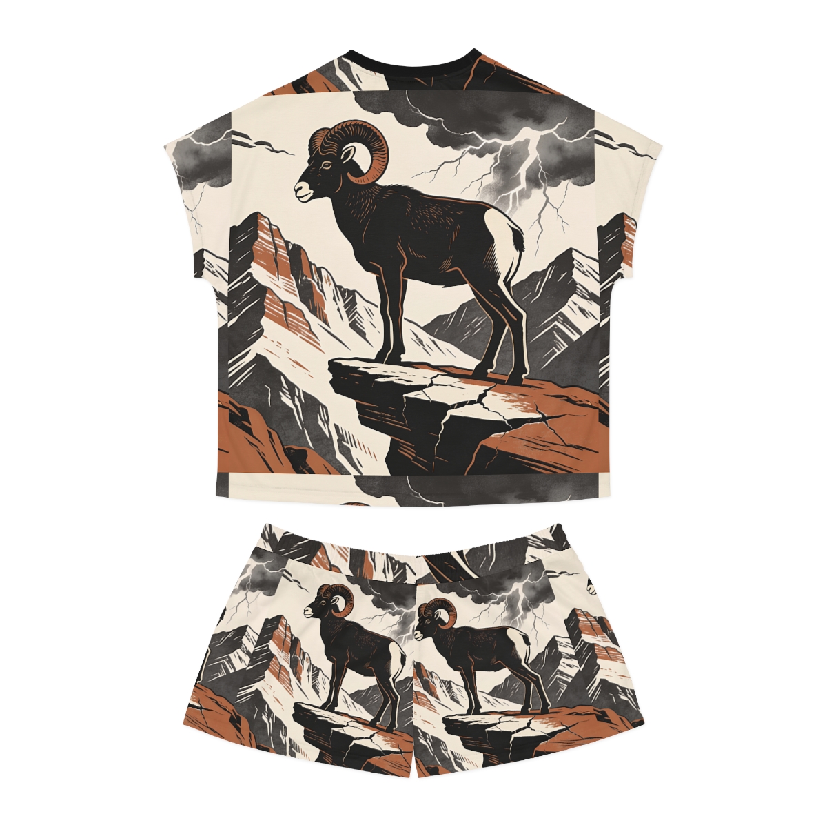 HD Stormridge Ram Women’s Short Pajama Set — additional view