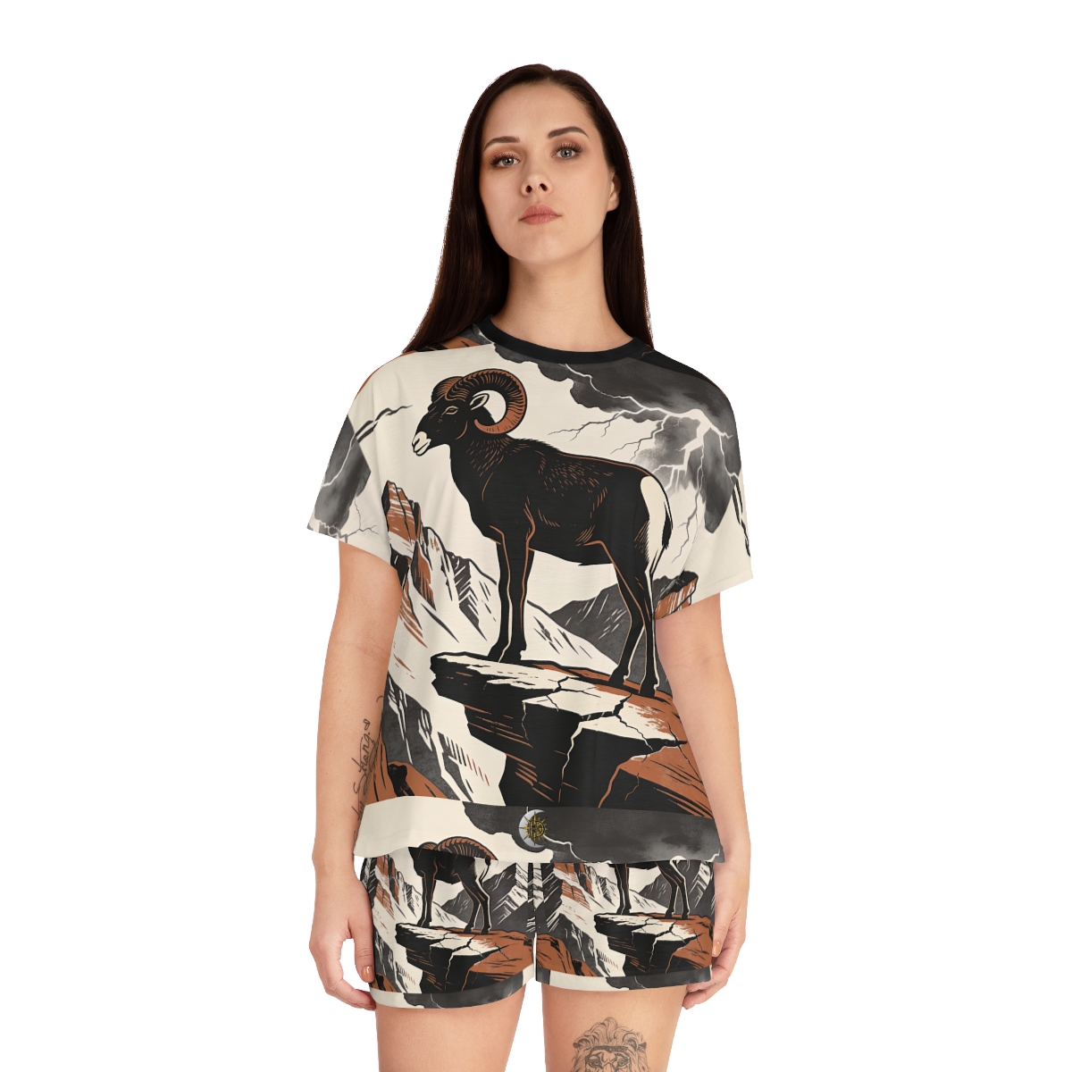 HD Stormridge Ram Women’s Short Pajama Set — additional view