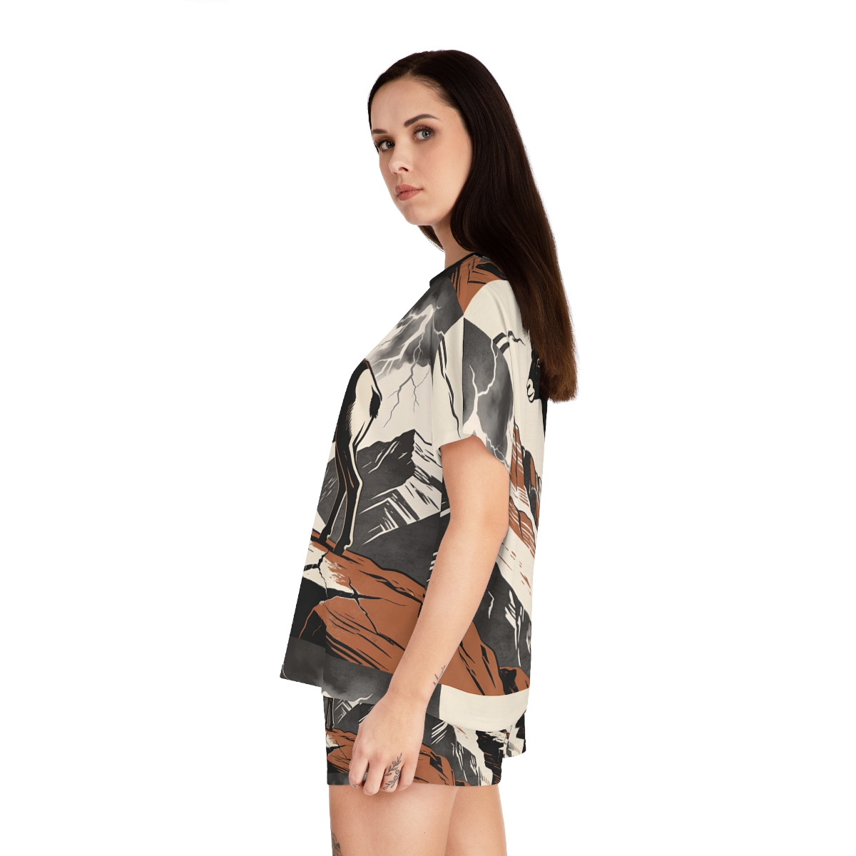 HD Stormridge Ram Women’s Short Pajama Set — additional view