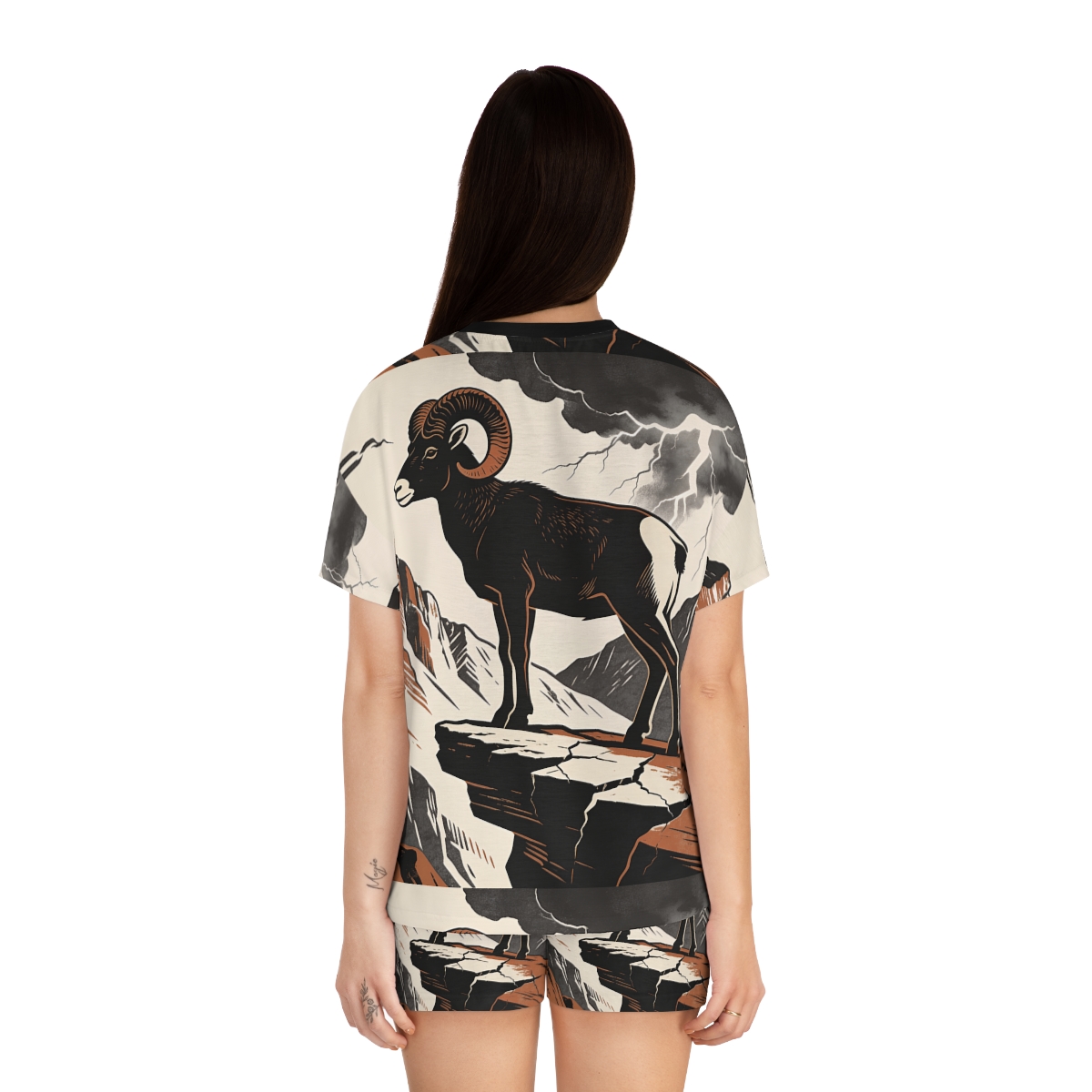 HD Stormridge Ram Women’s Short Pajama Set — additional view