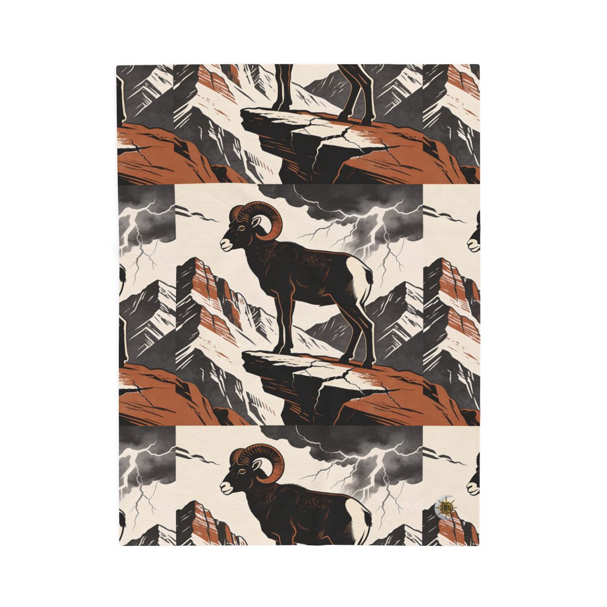 HD Stormridge Ram Velveteen Plush Blanket