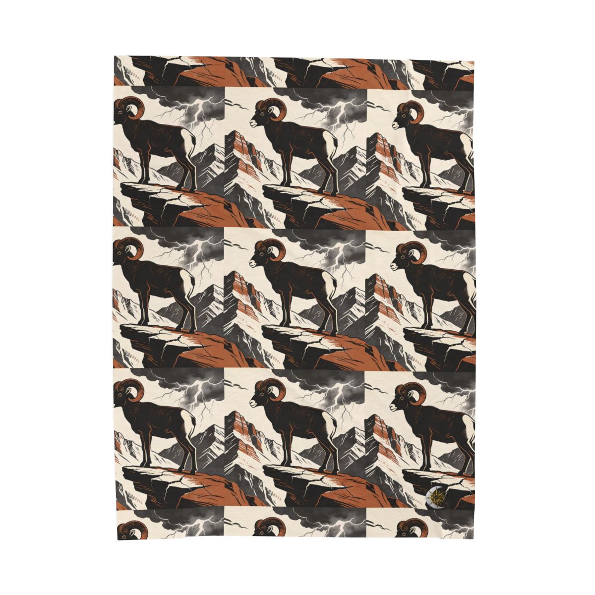 HD Stormridge Ram Velveteen Plush Blanket — additional view