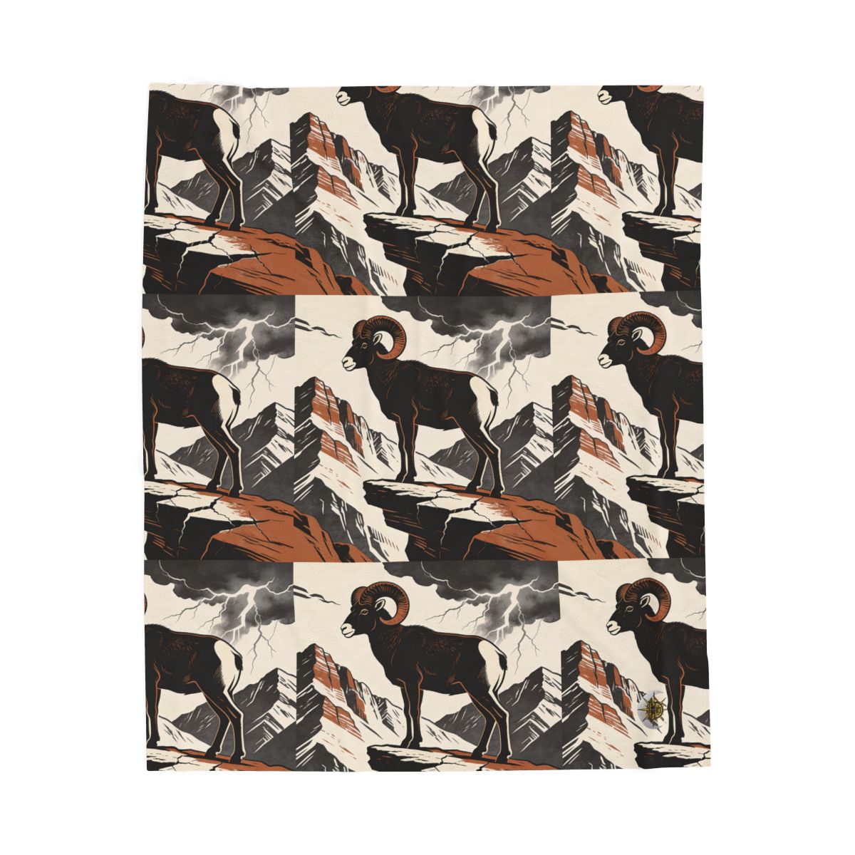 HD Stormridge Ram Velveteen Plush Blanket — additional view