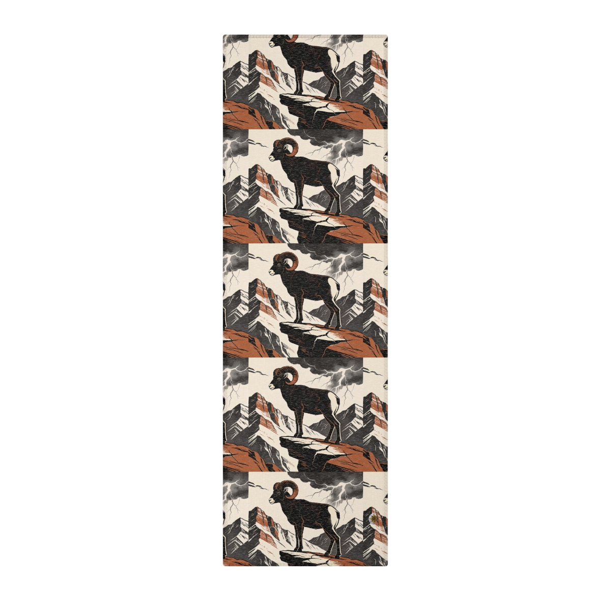 HD Stormridge Ram Polyester Chenille Area Rug — additional view