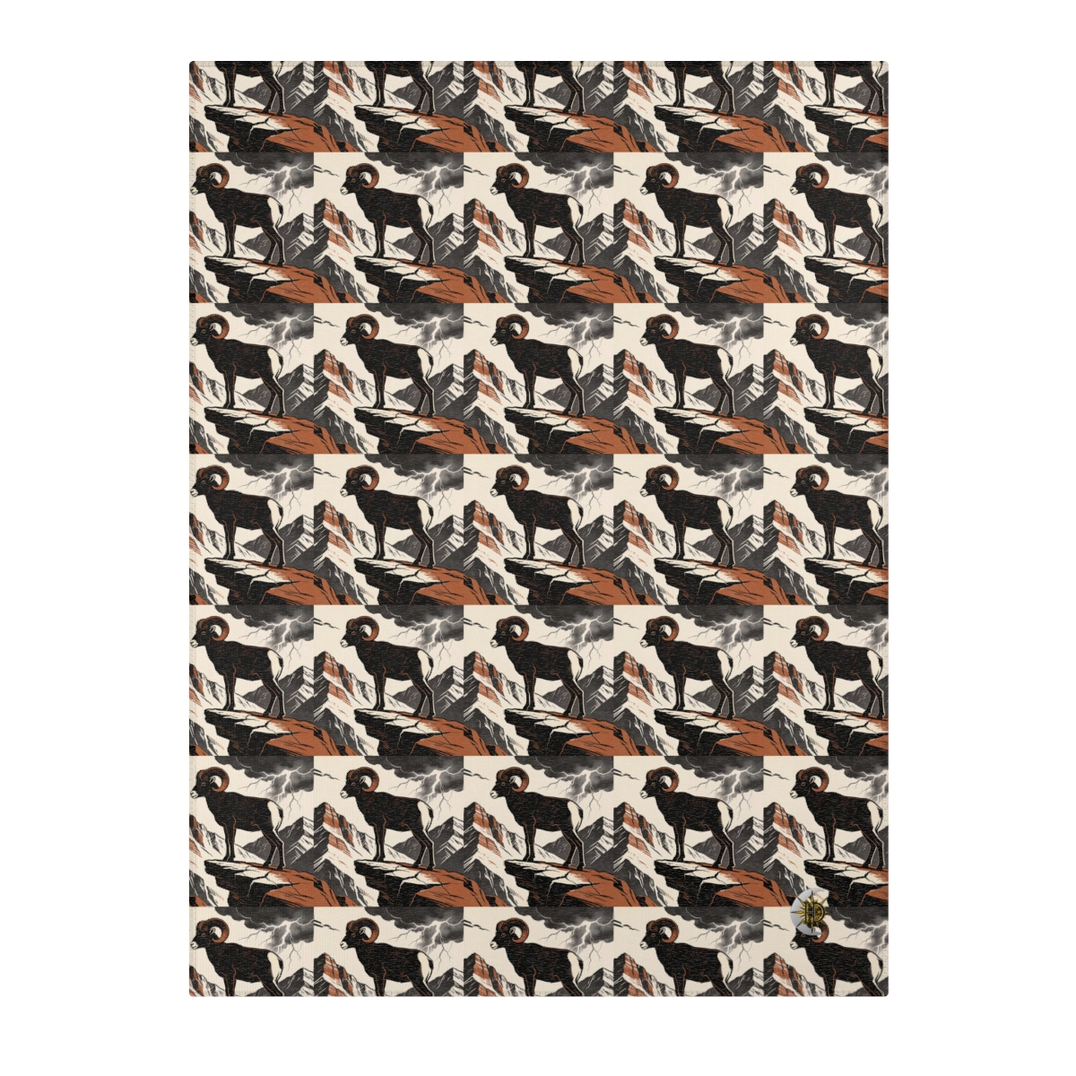 HD Stormridge Ram Polyester Chenille Area Rug — additional view