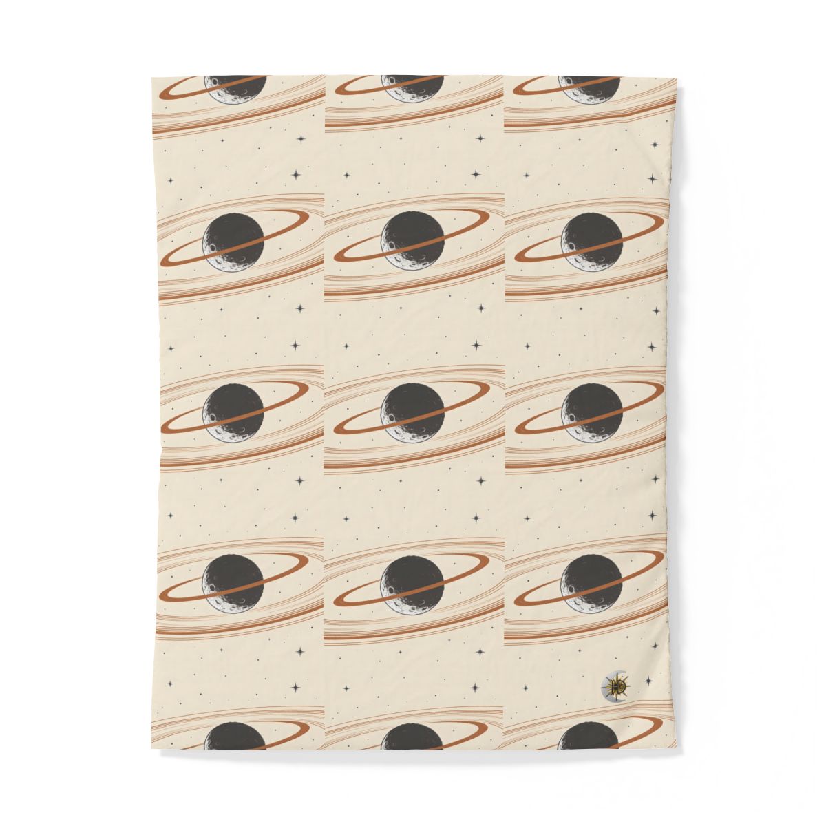 HD Copper Moon Rings 100% Cotton Duvet Cover — additional view
