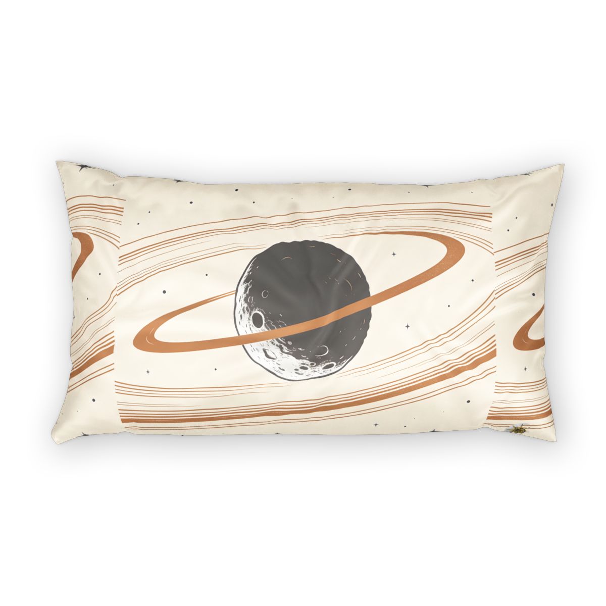 HD Copper Moon Rings 100% Cotton Pillow Sham — additional view