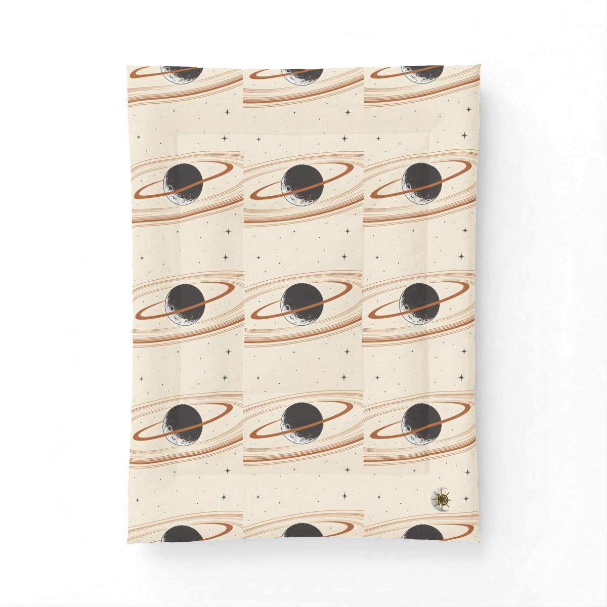 HD Copper Moon Rings Cotton-Shell Comforter — additional view