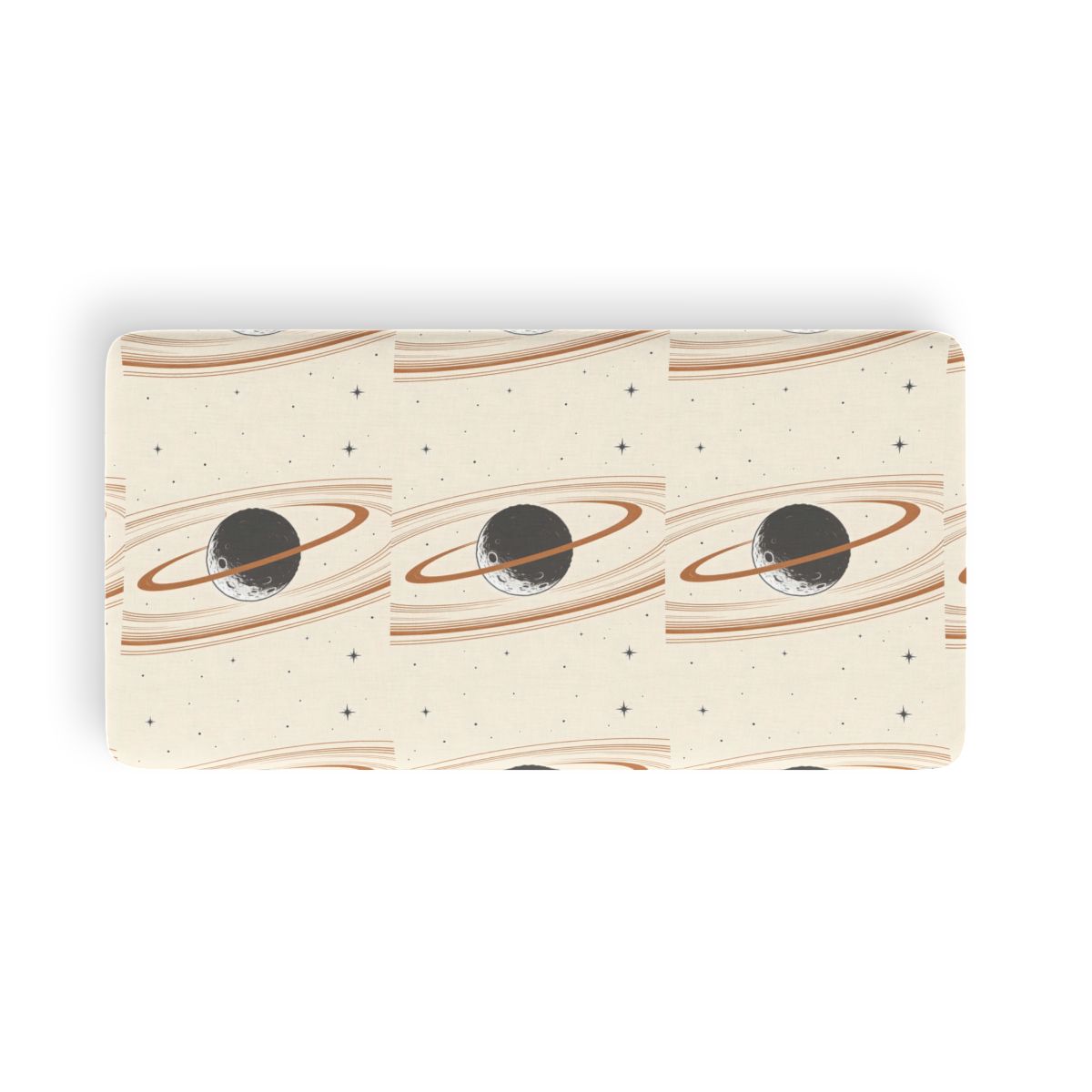 HD Copper Moon Rings Twin Jersey Fitted Sheet