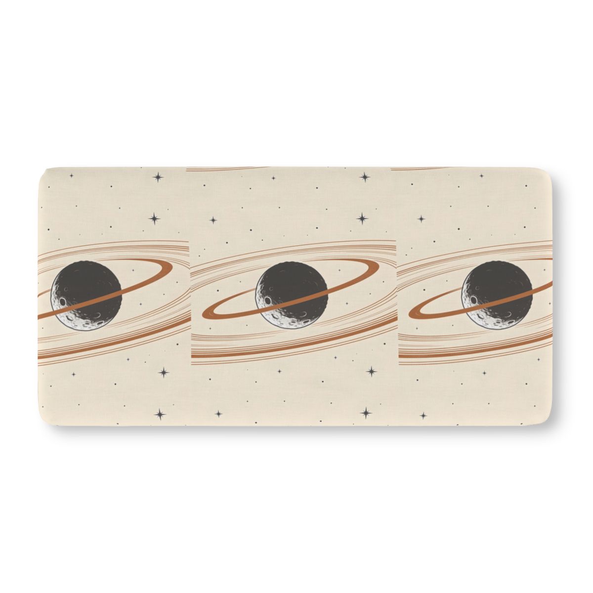 HD Copper Moon Rings Fitted Crib Sheet — additional view