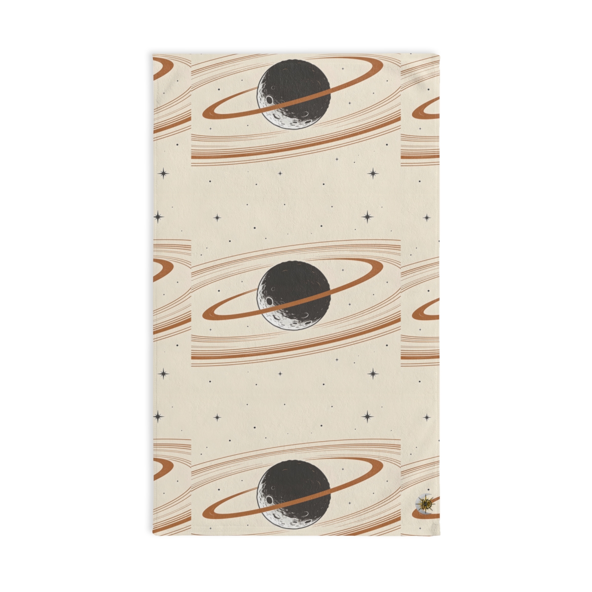 HD Copper Moon Rings Printed Hand Towel