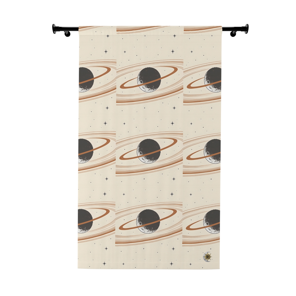 HD Copper Moon Rings Blackout Window Curtain Panel
