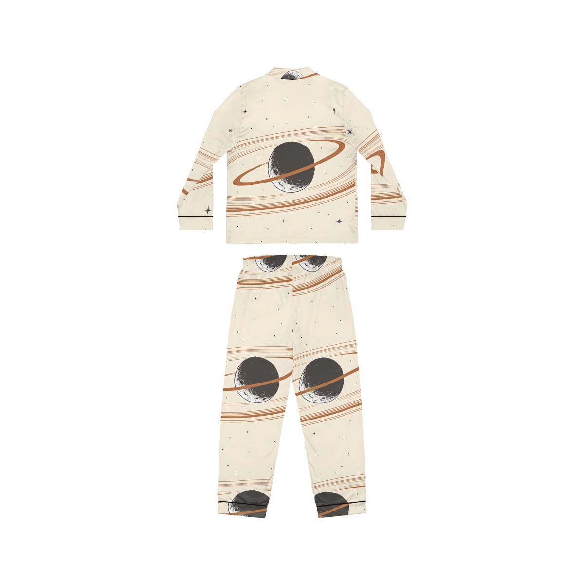 HD Copper Moon Rings Women’s Satin Pajama Set — additional view