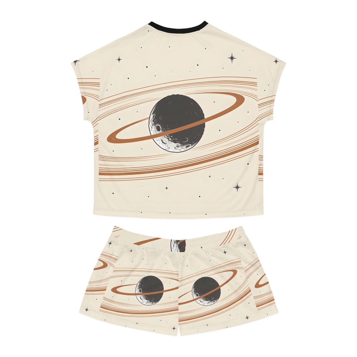 HD Copper Moon Rings Women’s Short Pajama Set — additional view