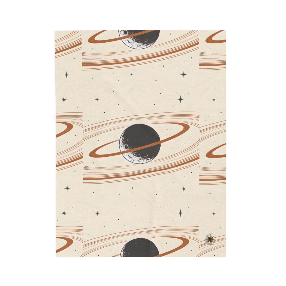 HD Copper Moon Rings Velveteen Plush Blanket