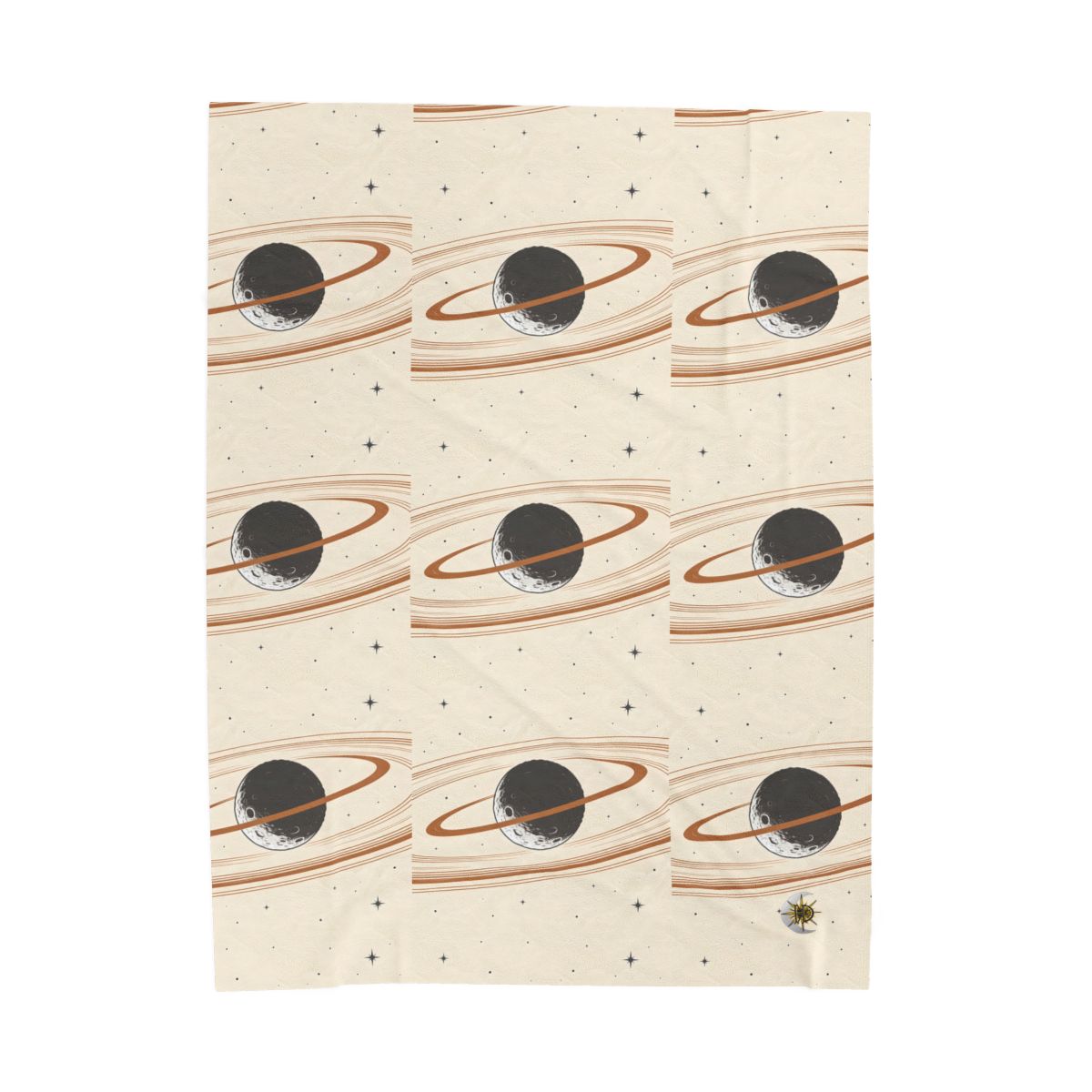 HD Copper Moon Rings Velveteen Plush Blanket — additional view