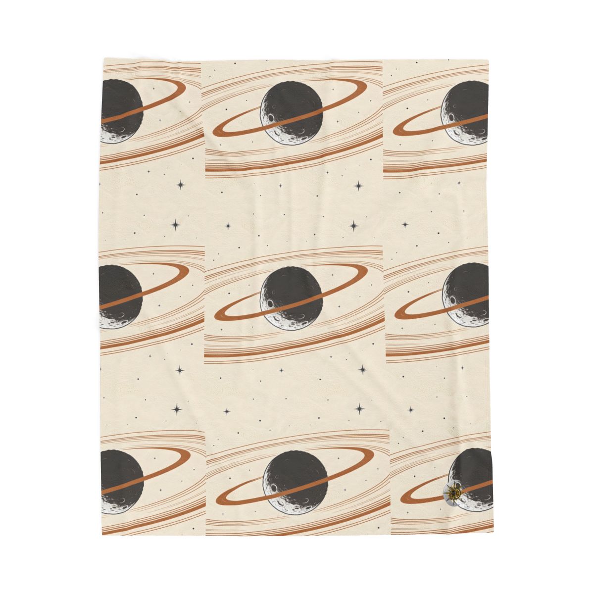 HD Copper Moon Rings Velveteen Plush Blanket — additional view
