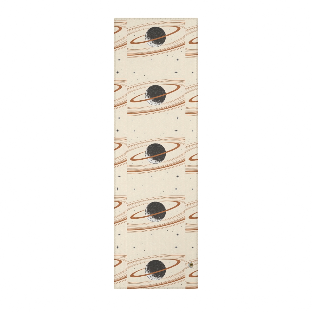 HD Copper Moon Rings Polyester Chenille Area Rug — additional view