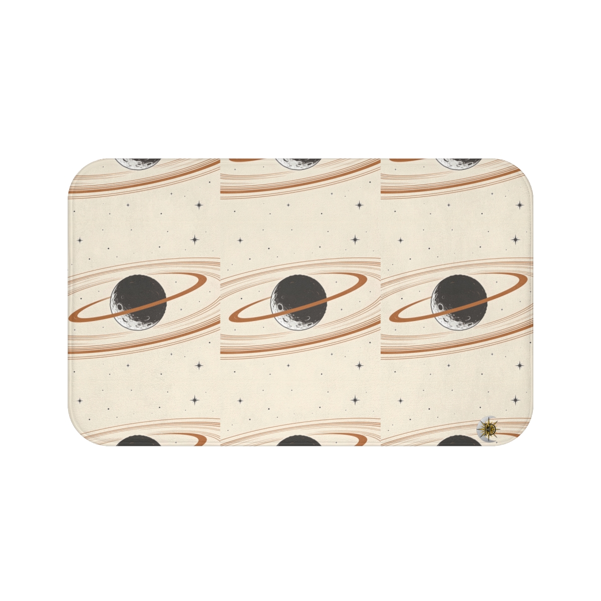 HD Copper Moon Rings Memory-Foam Bath Mat
