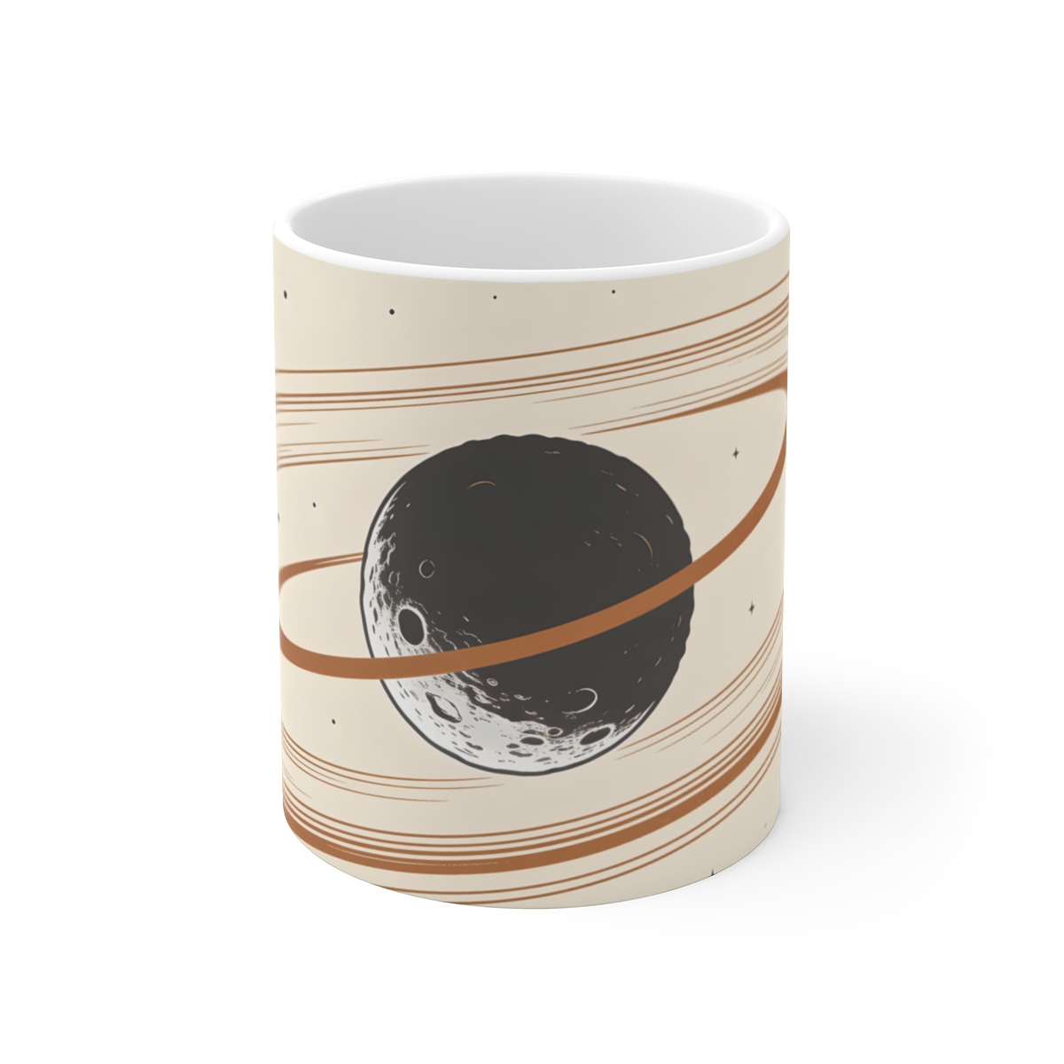 HD Copper Moon Rings Ceramic Mug 11oz