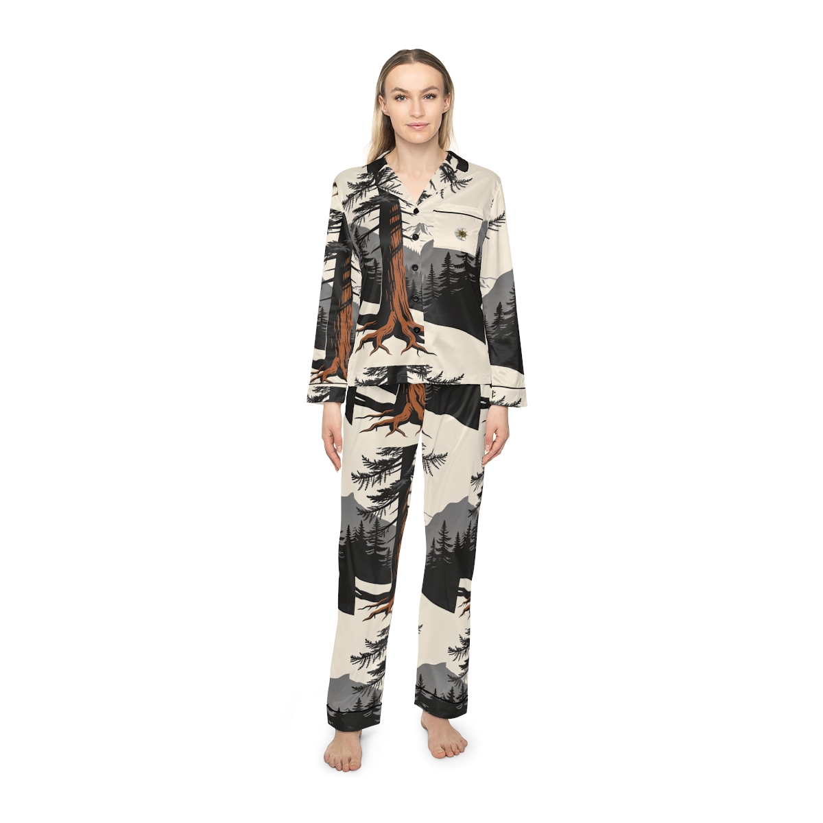 HD Cedar Valley Women’s Satin Pajama Set — additional view