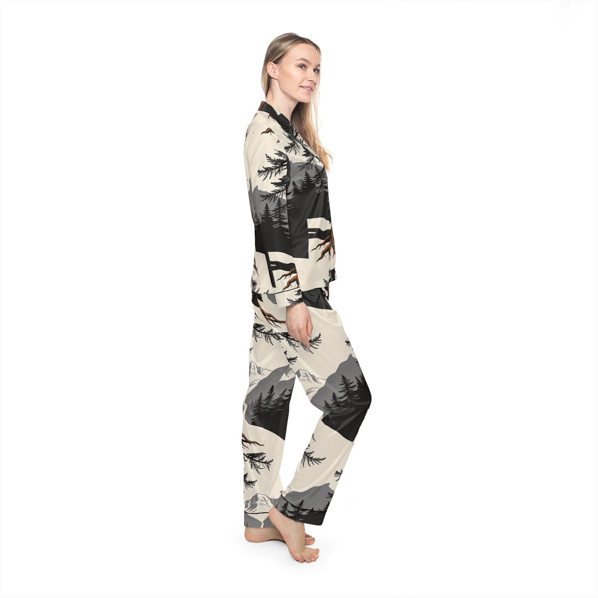 HD Cedar Valley Women’s Satin Pajama Set — additional view